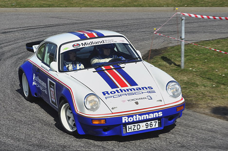 I denne fantastisk flot præparerede Porsche 911 RS tog Per G. Hansen og Karsten M. Svensson sejren hjem i første afdeling af Midland Historic Rally Cup.